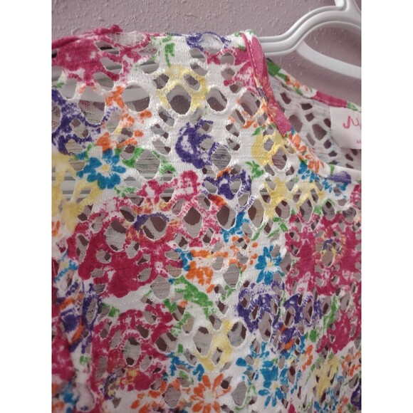 Vintage 80s/90s Textured Cutout Lace Floral Top Size Medium (10) - Picture 2 of 7